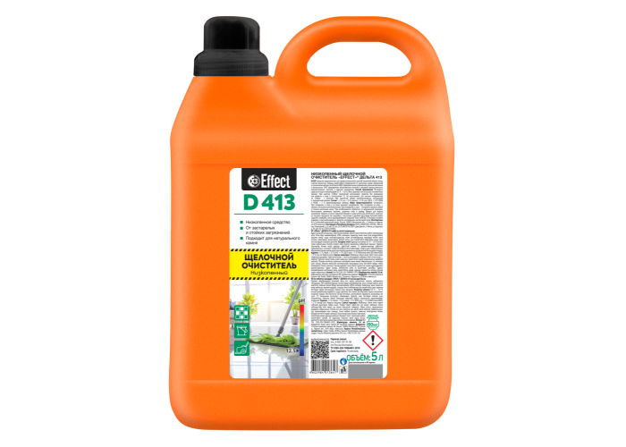 413 EFFECT ДЕЛЬТА Низкопенный щелочной очиститель, 5л для ручной мойки и поломоечных машин