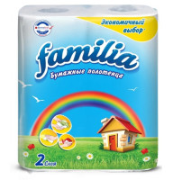 Полотенца бумажные FAMILIA 2хслойные 2РУЛ (фамилия радуга)  