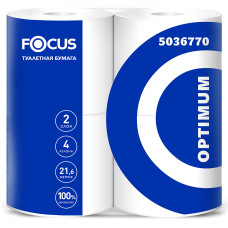Бумага туалетная FOCUS OPTIMUM (Фокус оптимум) двухслойная 4 РУЛ, арт.5036770