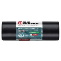 Пакеты для мусора One Service Titan LD особопрочные черные, 120л